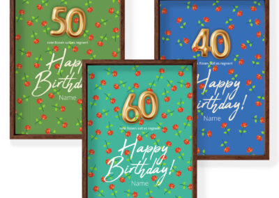 Druckvorlage Geburtstag Geschenk Karte Poster personalisiert