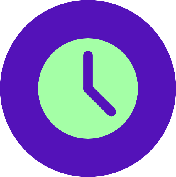 Icon mehr Zeit haben